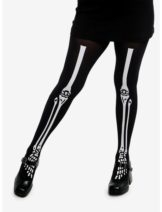 Black Skeleton Tights - US 6226
