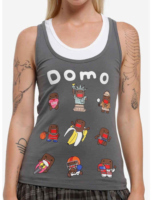 Domo Grid Two-Tone Tank Top - US 3985