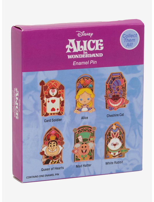 Disney Alice In Wonderland Stained Glass Blind Box Enamel Pin Hot Topic Exclusive - US 8149