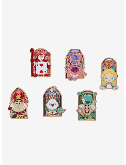 Disney Alice In Wonderland Stained Glass Blind Box Enamel Pin Hot Topic Exclusive - US 8149