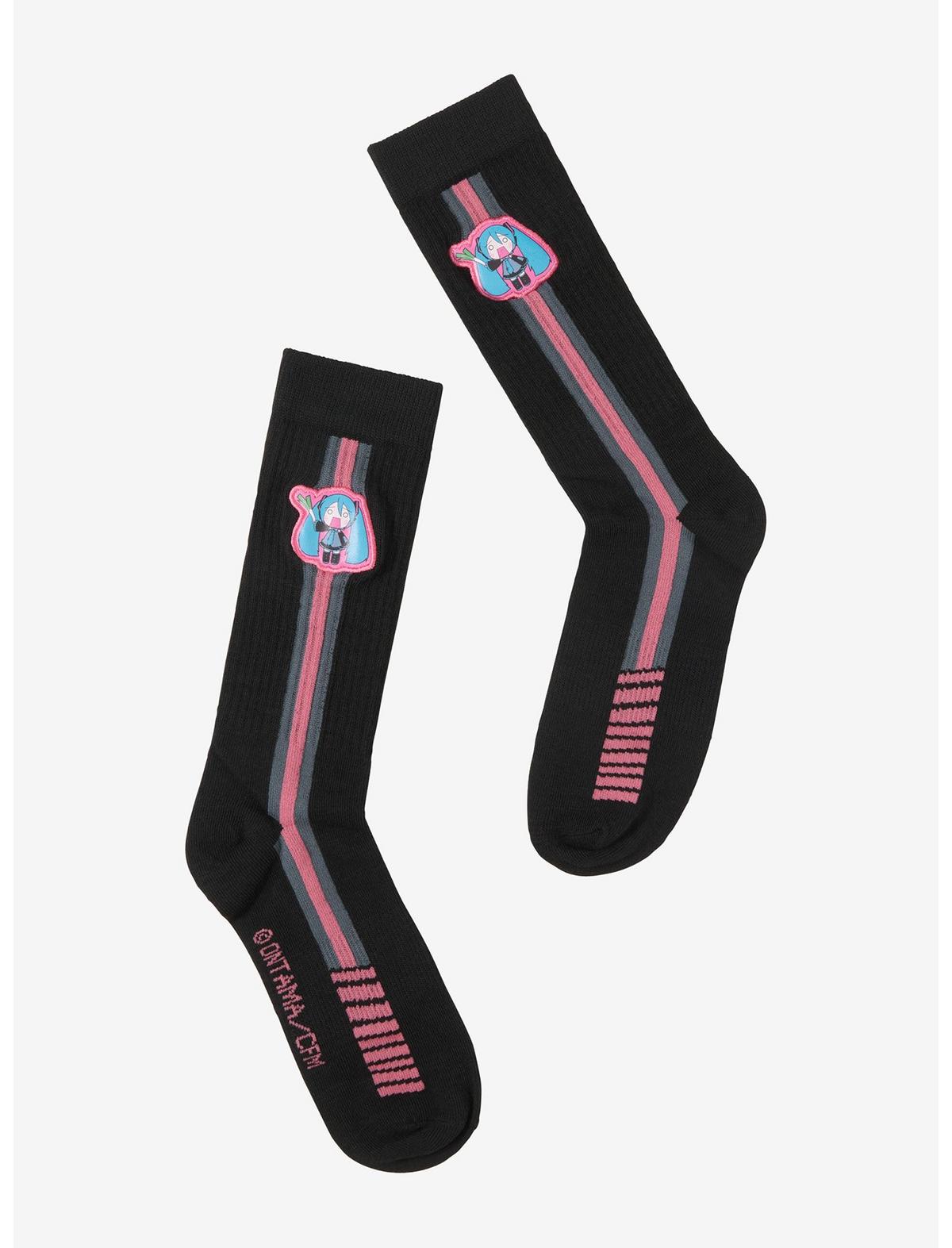 Hatsune Miku Chibi Stripe Crew Socks - US 4941