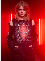 Her Universe Star Wars: Maul - Shadow Lord Portrait Girls Oversized Cold-Shoulder Hoodie - US 6411