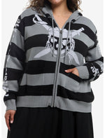 Her Universe Disney Pirates Of The Caribbean Stripe Girls Knit Hoodie Plus Size - US 7443