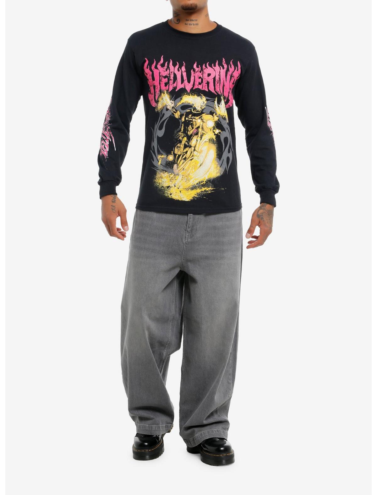 Marvel Hellverine Flames Long-Sleeve T-Shirt - US 3946