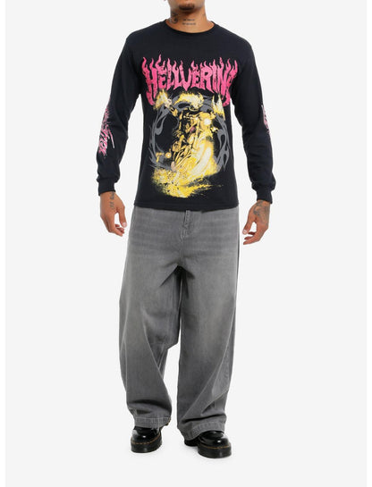 Marvel Hellverine Flames Long-Sleeve T-Shirt - US 3946