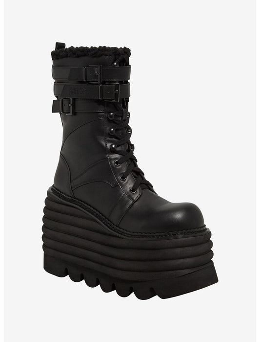 KIHILIST Black Endless Hours Platform Boots - US 1005