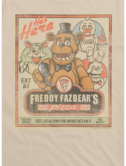 Five Nights At Freddy's Freddy Fazbear's Pizza T-Shirt - US 2105