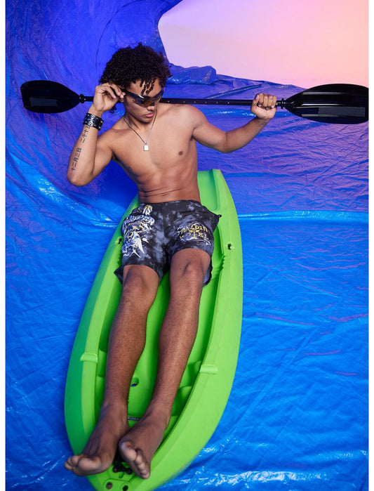 Hazbin Hotel Adam & Lute Tie-Dye Swim Trunks - US 9300