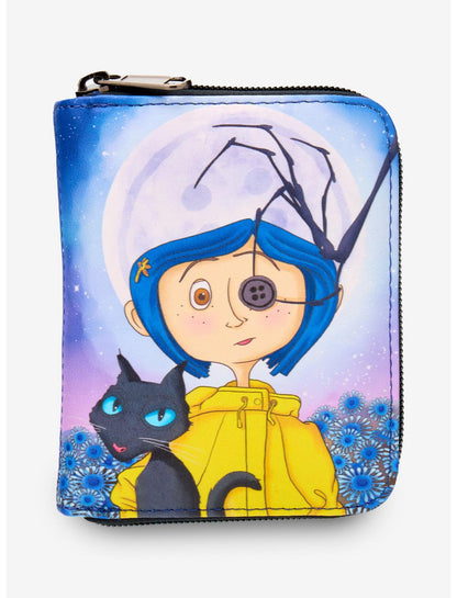 Loungefly Coraline Button Eye Flower Mini Zipper Wallet - US 2226