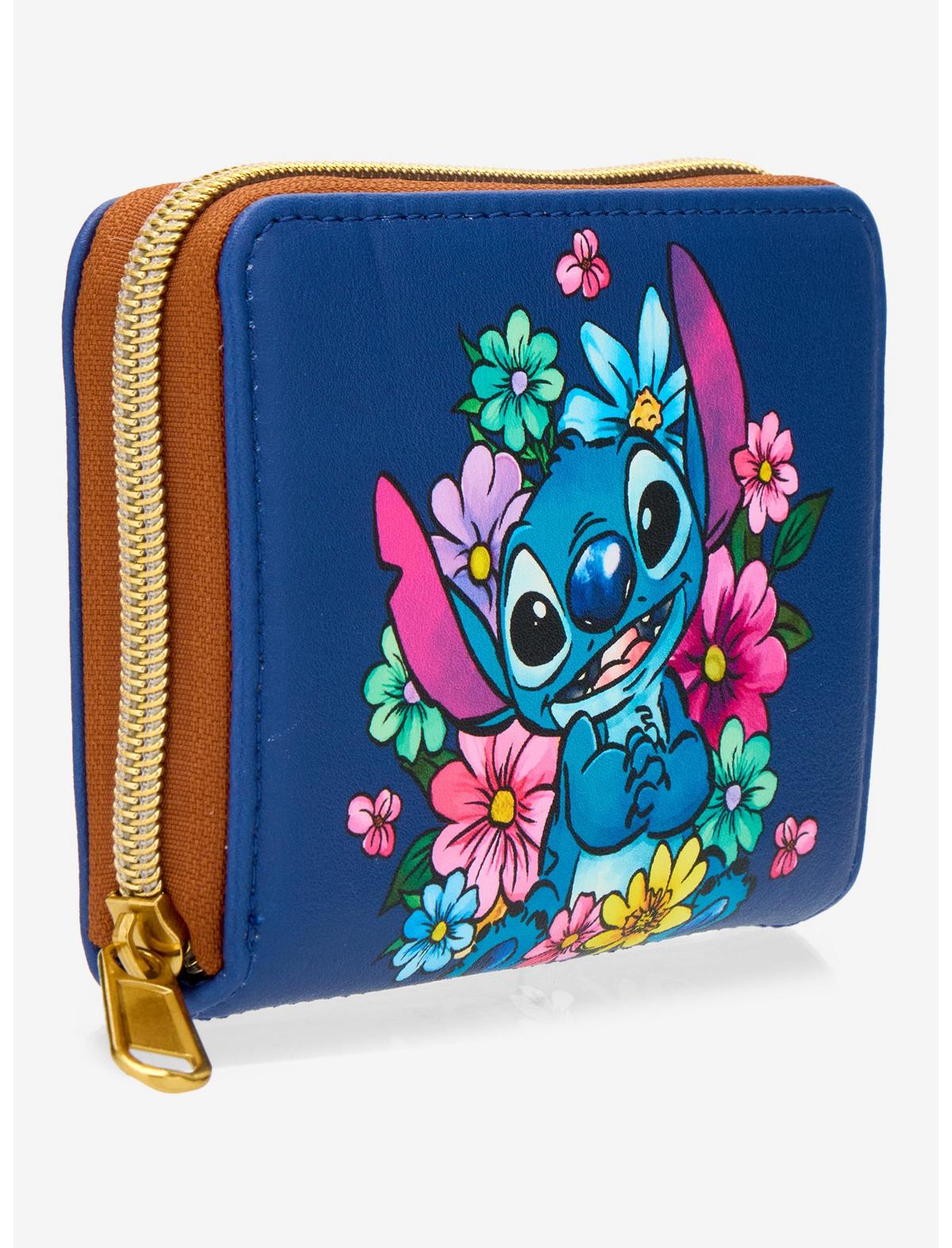 Loungefly Disney Stitch Flowers Mini Zipper Wallet - US 0989