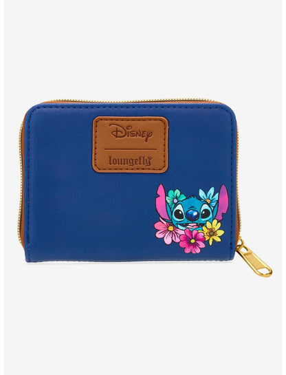 Loungefly Disney Stitch Flowers Mini Zipper Wallet - US 0989