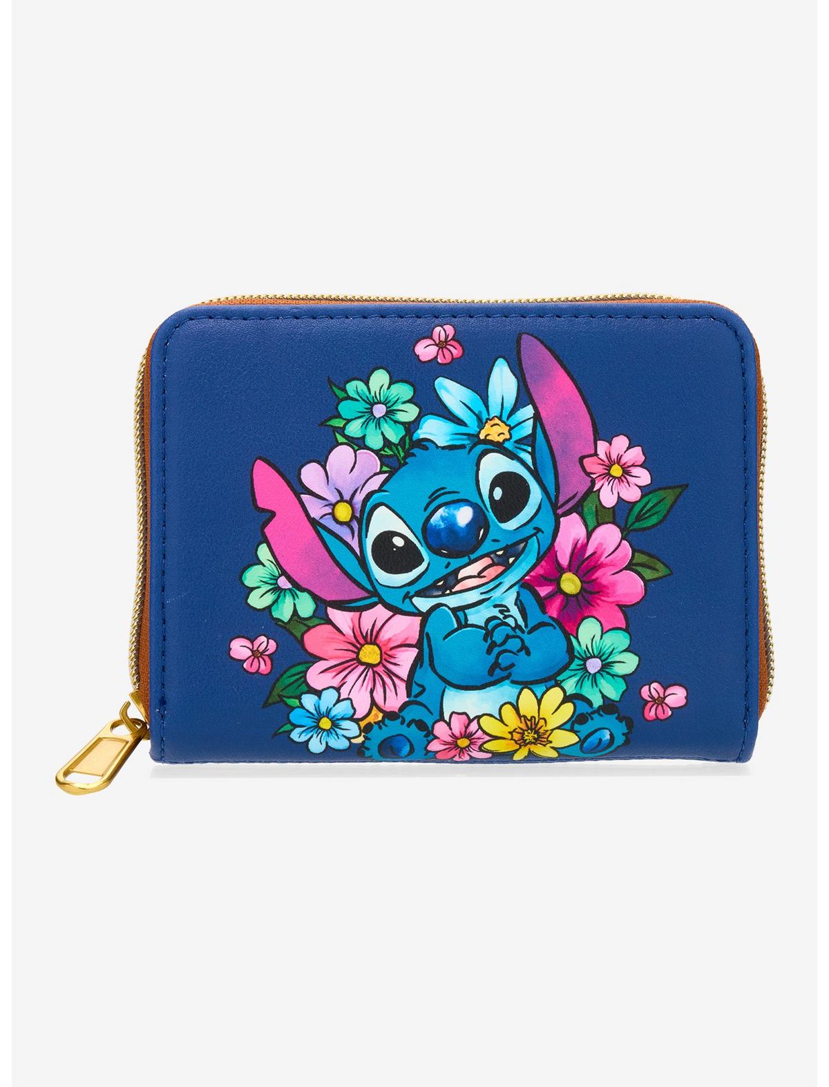 Loungefly Disney Stitch Flowers Mini Zipper Wallet - US 0989
