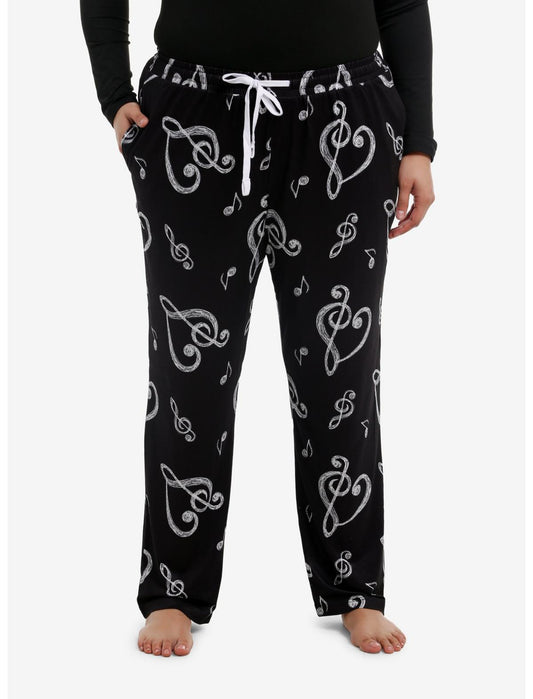 Heart Music Symbols Girls Pajama Pants Plus Size - US 5971