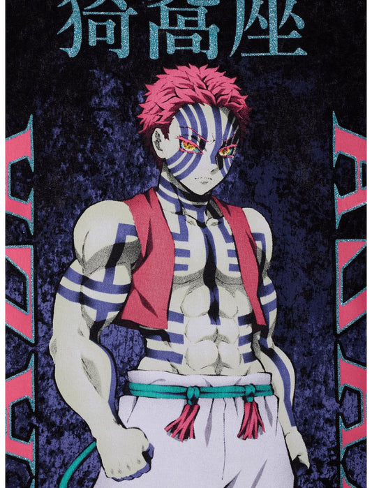 Demon Slayer: Kimetsu No Yaiba Akaza Glitter T-Shirt - US 0193