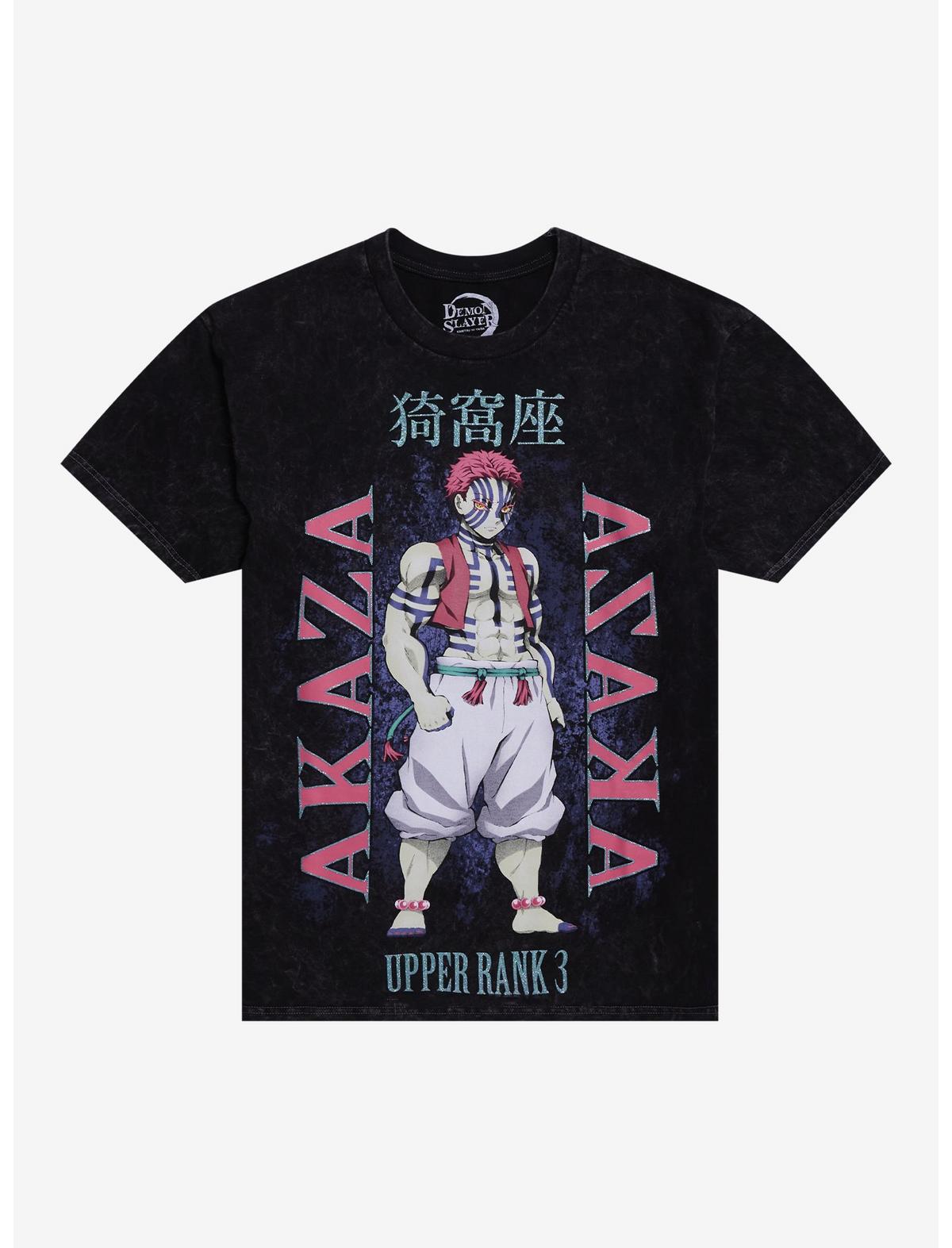 Demon Slayer: Kimetsu No Yaiba Akaza Glitter T-Shirt - US 0193