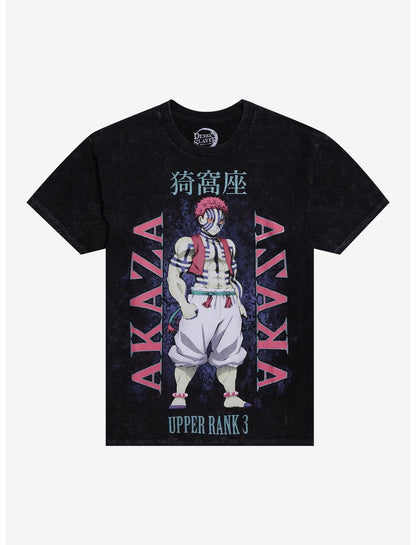 Demon Slayer: Kimetsu No Yaiba Akaza Glitter T-Shirt - US 0193