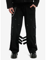 Black Strappy Cargo Pants - US 3975