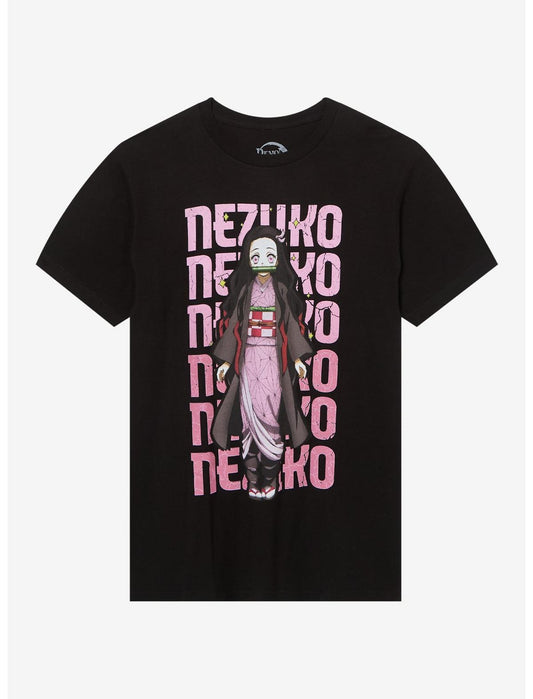 Demon Slayer: Kimetsu No Yaiba Nezuko Name & Portrait T-Shirt - US 8466
