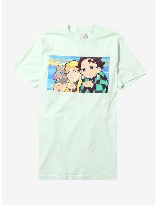 Demon Slayer: Kimetsu No Yaiba Trio Silly Face T-Shirt - US 9107