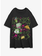 Invader ZIM Doodle Zim Girls Oversized T-Shirt - US 0564