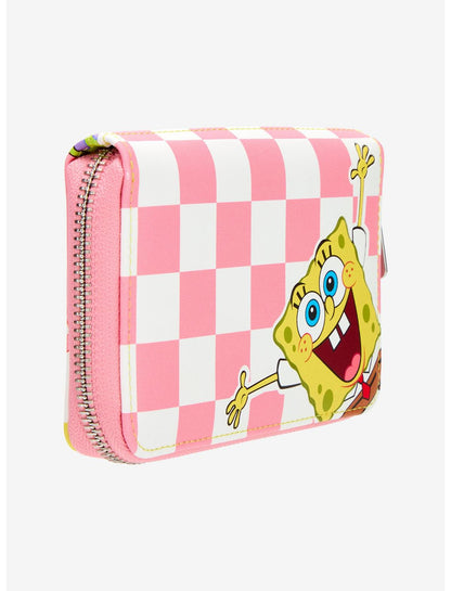 Loungefly SpongeBob SquarePants Split Checkered Zipper Wallet - US 0032