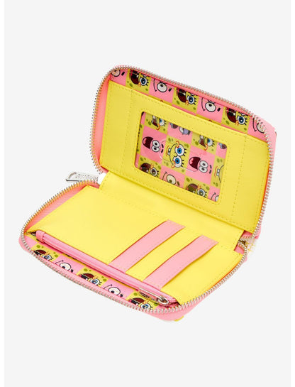 Loungefly SpongeBob SquarePants Split Checkered Zipper Wallet - US 0032