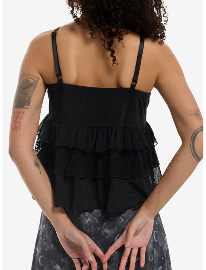 Cosmic Aura Black Tiered Cami - US 3697