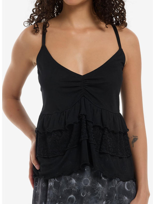 Cosmic Aura Black Tiered Cami - US 3697