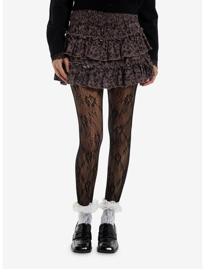 Cosmic Aura Mushroom & Spider Tiered Skort - US 2084