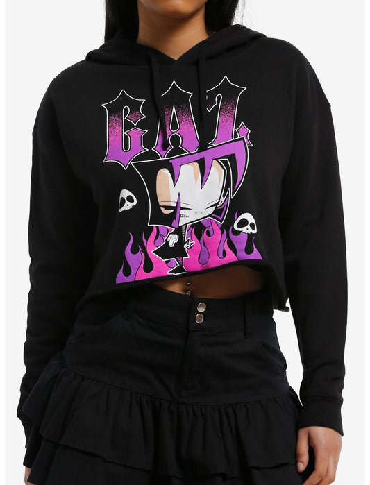 Invader Zim Gaz Girls Crop Hoodie - US 0810