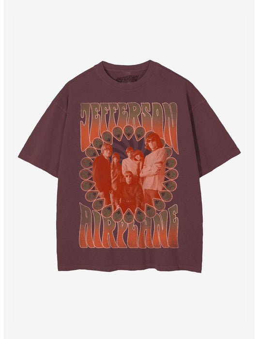 Jefferson Airplane Group Orange Gradient T-Shirt - US 0026
