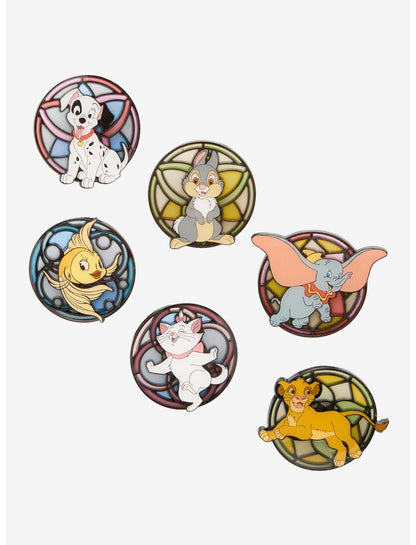 Loungefly Disney Animals Stained Glass Blind Box Enamel Pin Hot Topic Exclusive - US 3655
