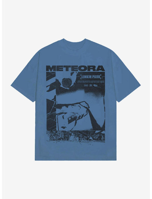 Linkin Park Meteora Album Cover Blue T-Shirt - US 8084