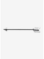 14G Steel Silver Arrow Industrial Barbell - US 3221