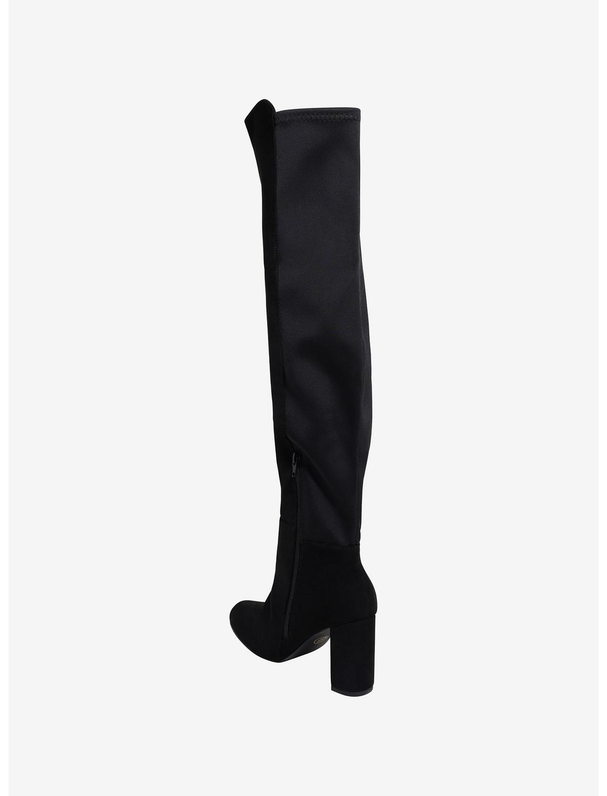 Chinese Laundry Black Faux Suede Thigh-High Boots - US 0556