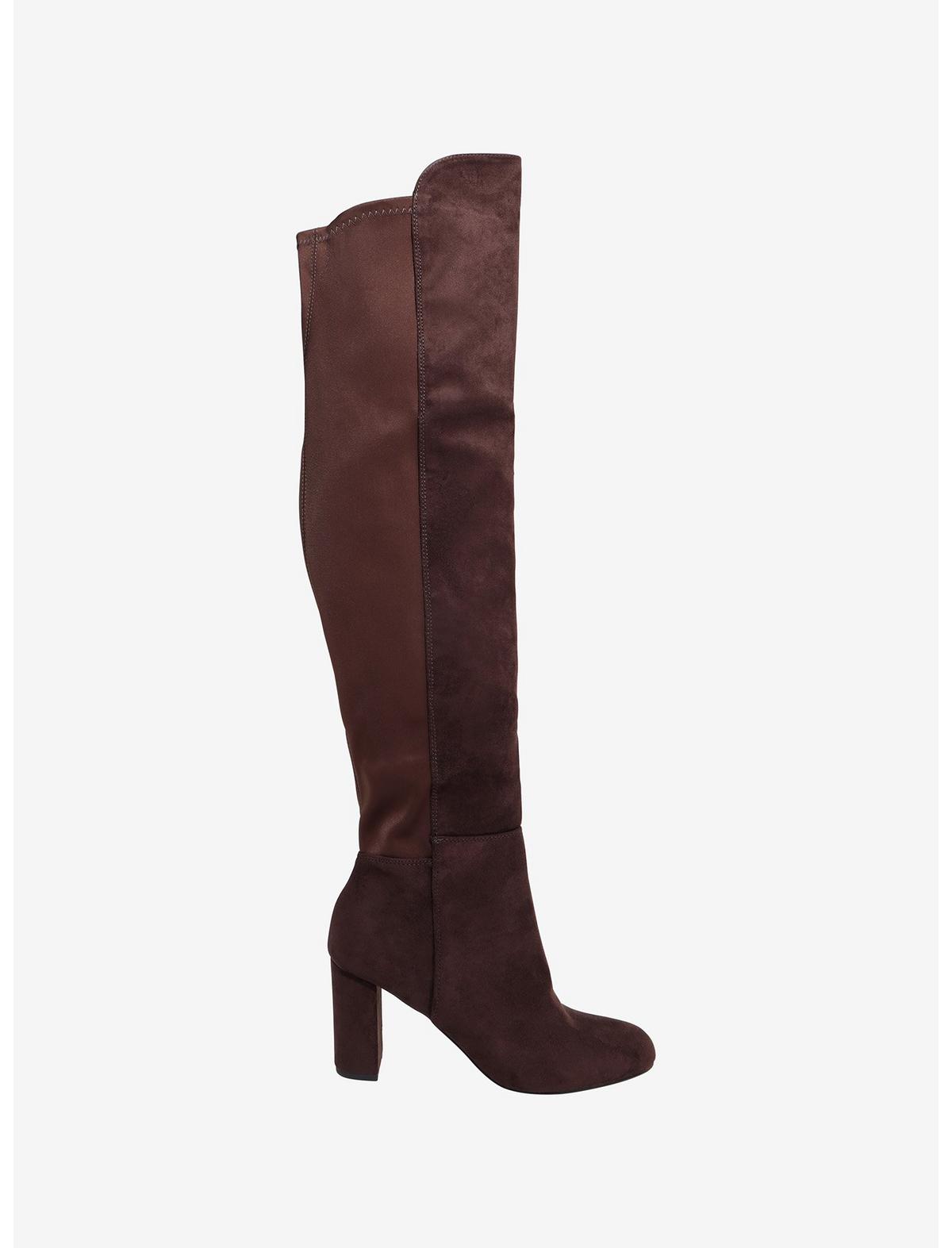 Chinese Laundry Brown Faux Suede Thigh-High Boots - US 6124