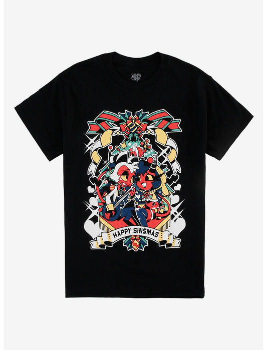 Helluva Boss Sinsmas Millie & Moxxie T-Shirt - US 6544