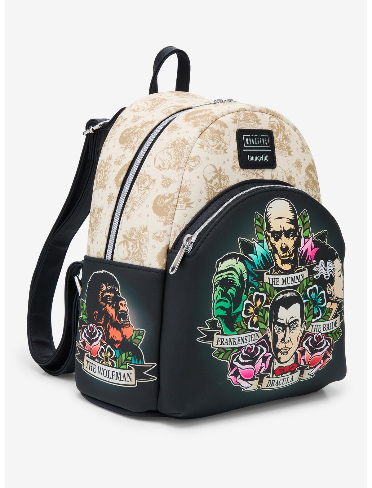 Loungefly Universal Monsters Character Tattoo Mini Backpack - US 4379