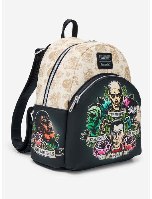 Loungefly Universal Monsters Character Tattoo Mini Backpack - US 4379