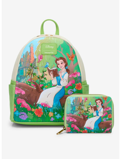 Loungefly Disney Beauty And The Beast Belle Reading Mini Zipper Wallet - US 1197
