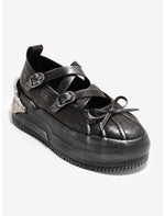 Koi Metamorphosis Distressed Charcoal Mary Janes - US 2196