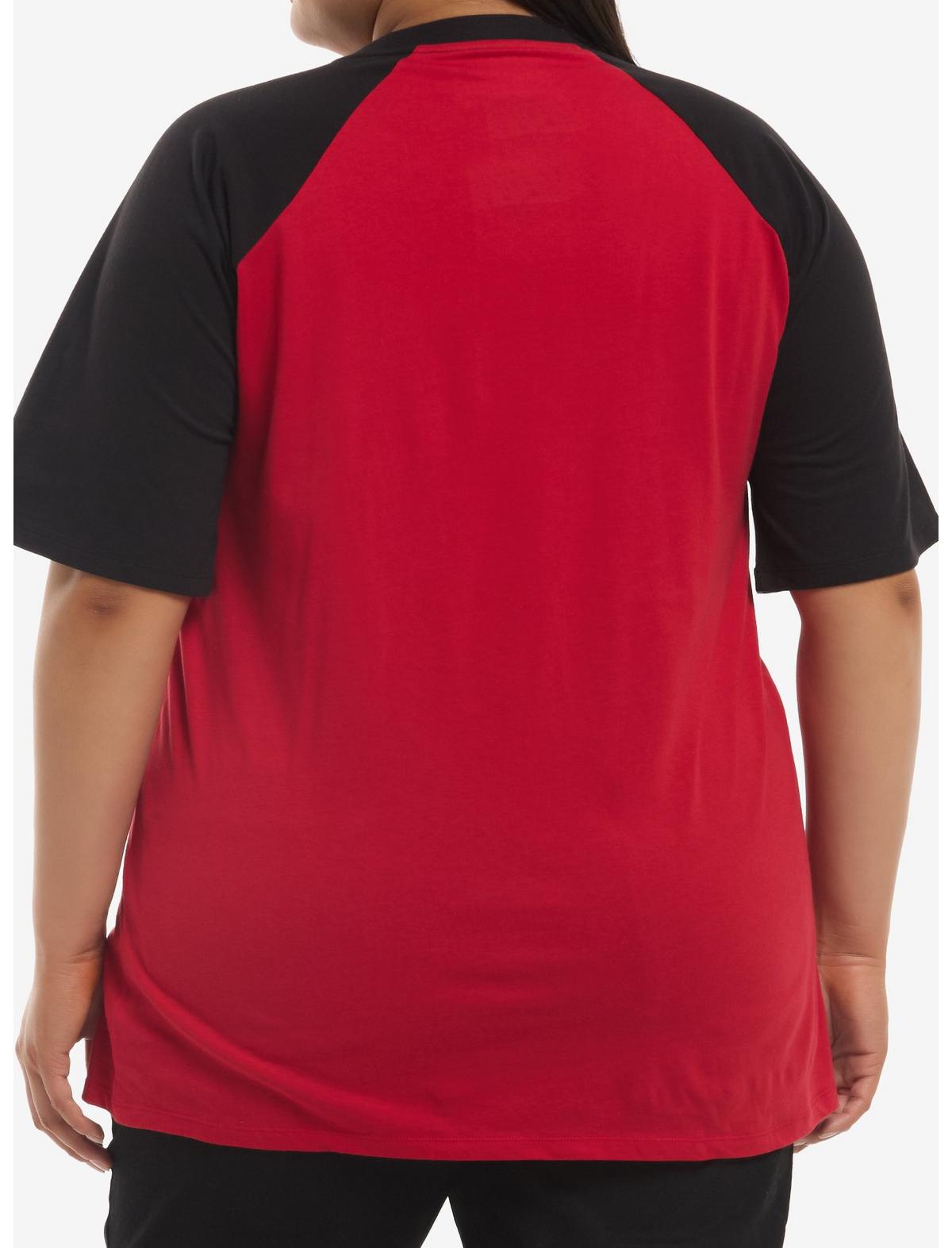 Disney Pixar Cars Lightning McQueen Girls Oversized Raglan Top Plus Size - US 1772