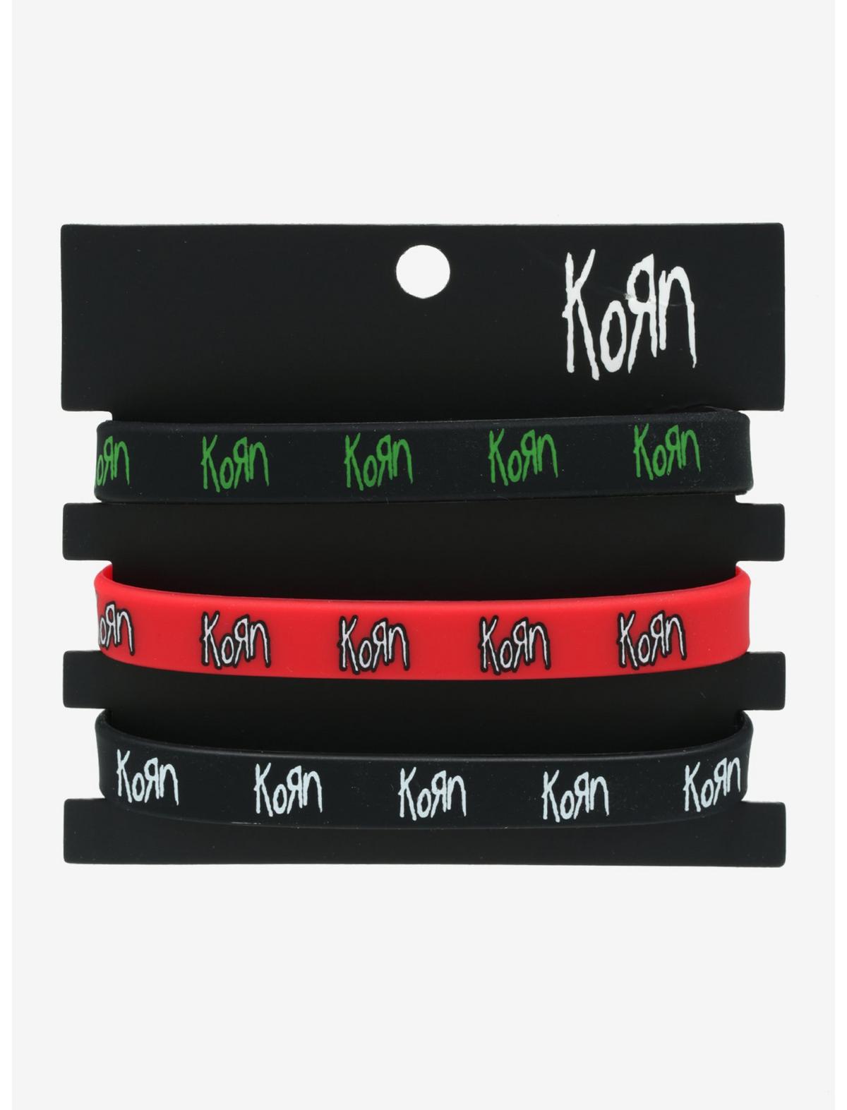 Korn Logo Rubber Bracelet Set - US 9170