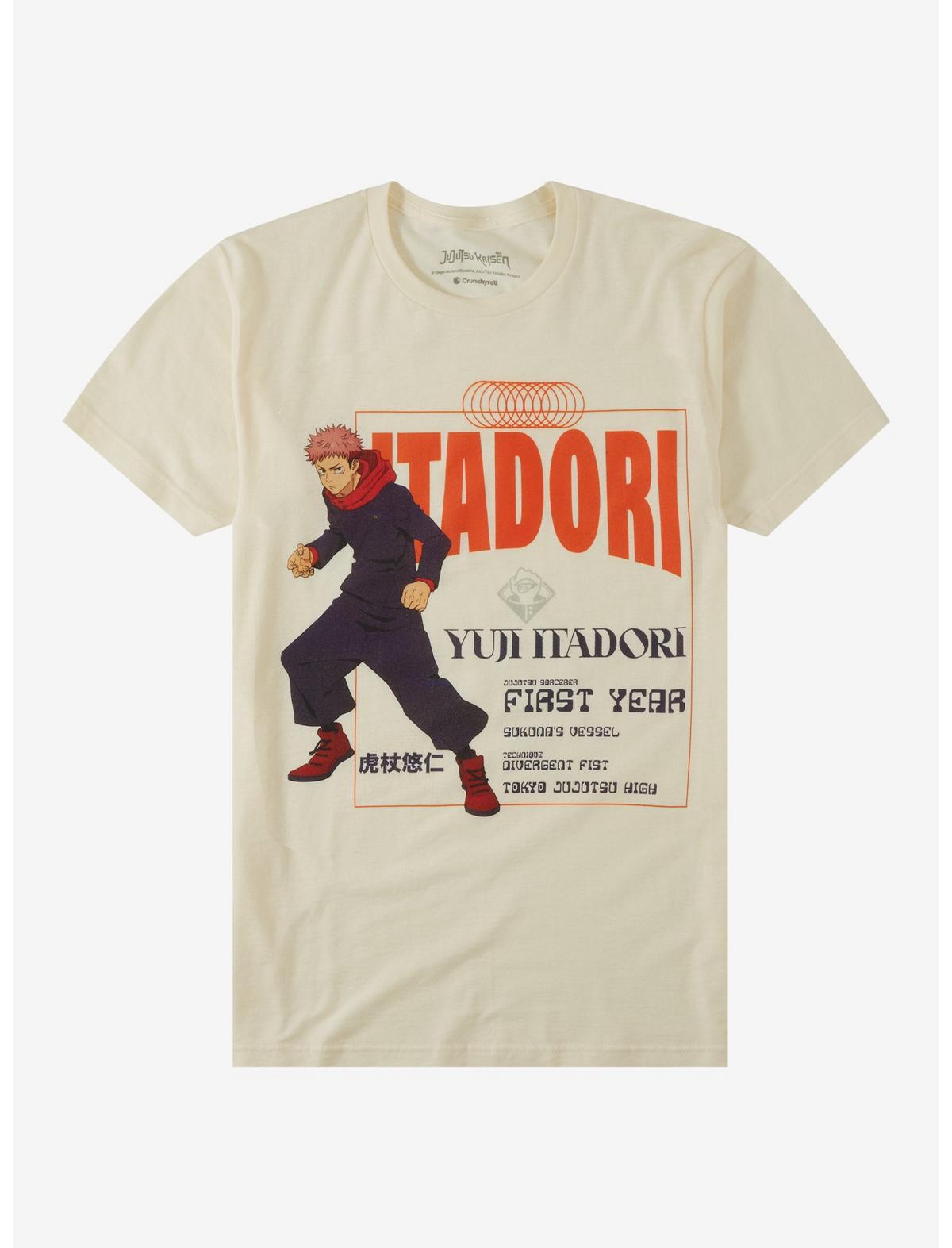 Jujutsu Kaisen Yuji Itadori Stats T-Shirt - US 7285