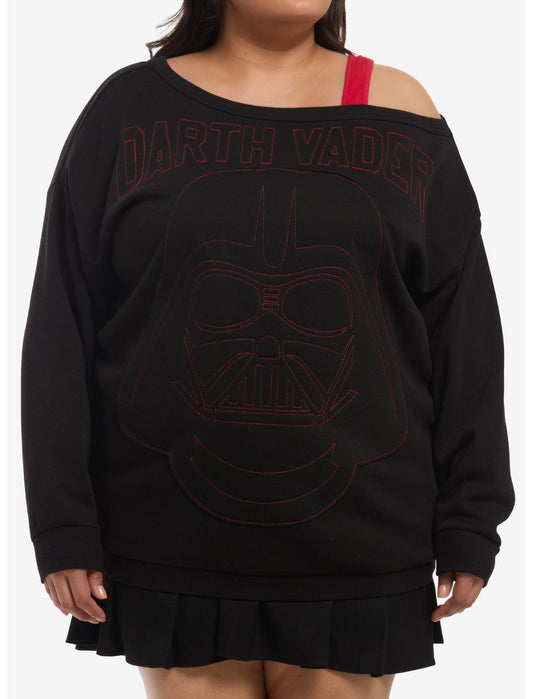Her Universe Star Wars Darth Vader Off-Shoulder Girls Sweatshirt Plus Size - US 4016