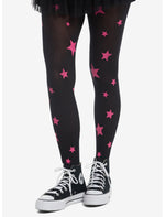 Black & Pink Star Tights - US 2265