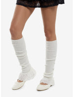 Cream Eyelet Lace Trim Leg Warmers - US 0127