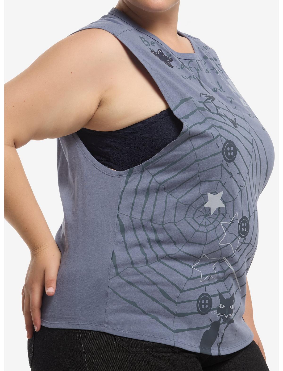 Coraline Spiderweb Girls Muscle Tank Top With Bralette Plus Size - US 9321