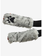 Grey Wolf Paw Fuzzy Arm Warmers - US 0586