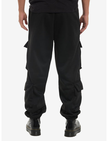 Black Cargo Jogger Sweatpants - US 2185